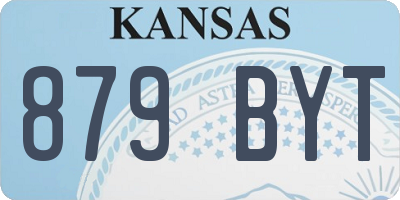 KS license plate 879BYT