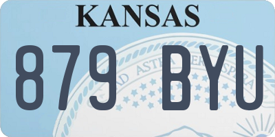 KS license plate 879BYU