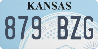KS license plate 879BZG