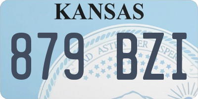 KS license plate 879BZI