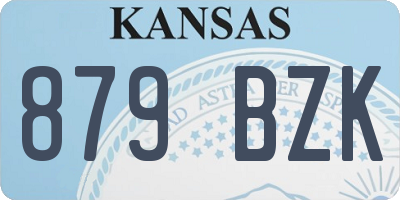 KS license plate 879BZK