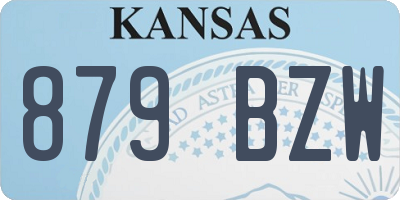 KS license plate 879BZW