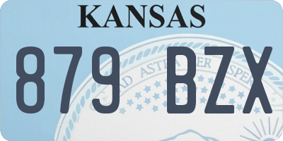 KS license plate 879BZX