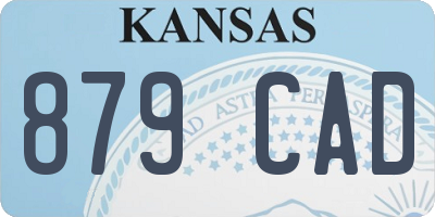KS license plate 879CAD