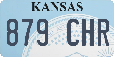 KS license plate 879CHR