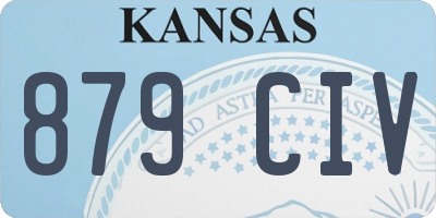 KS license plate 879CIV