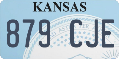 KS license plate 879CJE