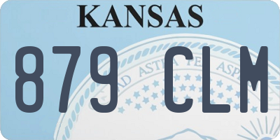 KS license plate 879CLM