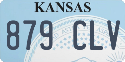 KS license plate 879CLV