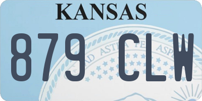 KS license plate 879CLW