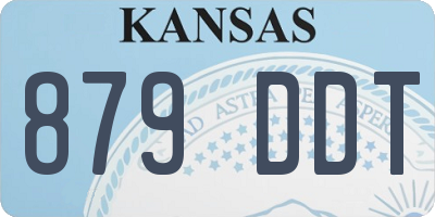 KS license plate 879DDT