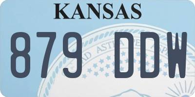KS license plate 879DDW
