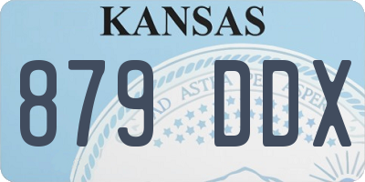 KS license plate 879DDX