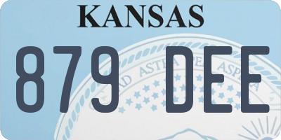 KS license plate 879DEE