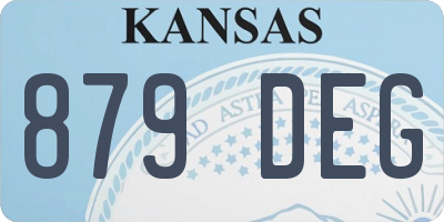 KS license plate 879DEG