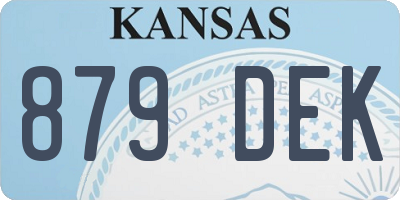 KS license plate 879DEK