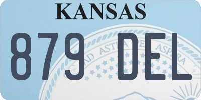 KS license plate 879DEL
