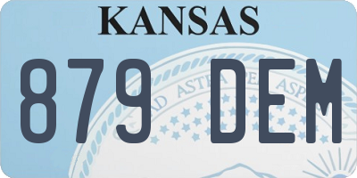 KS license plate 879DEM