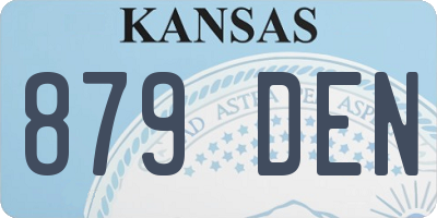 KS license plate 879DEN