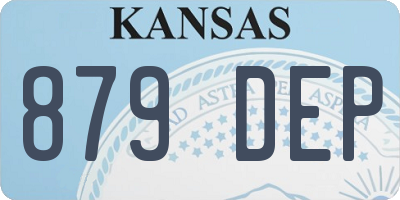 KS license plate 879DEP