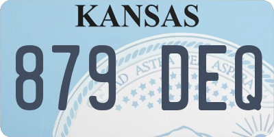 KS license plate 879DEQ