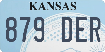KS license plate 879DER