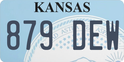 KS license plate 879DEW