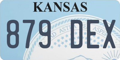 KS license plate 879DEX