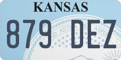 KS license plate 879DEZ