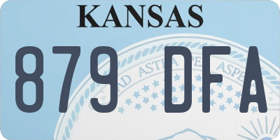 KS license plate 879DFA