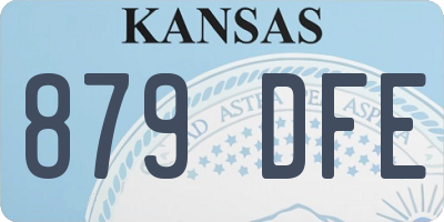 KS license plate 879DFE