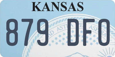 KS license plate 879DFO