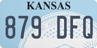 KS license plate 879DFQ