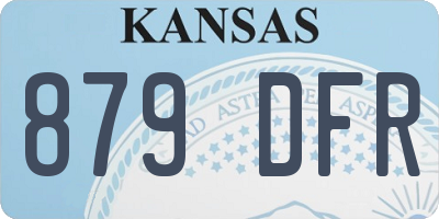 KS license plate 879DFR