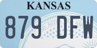 KS license plate 879DFW