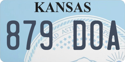 KS license plate 879DOA