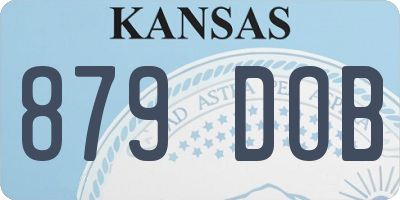 KS license plate 879DOB