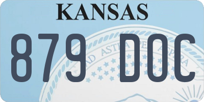 KS license plate 879DOC