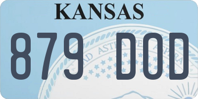 KS license plate 879DOD