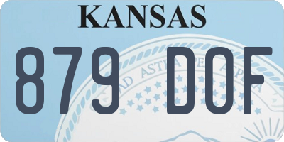KS license plate 879DOF