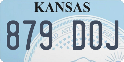 KS license plate 879DOJ