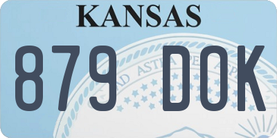 KS license plate 879DOK