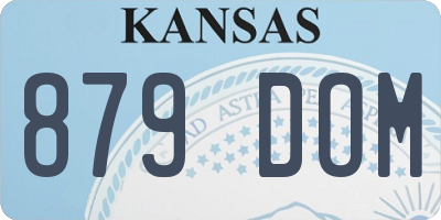 KS license plate 879DOM