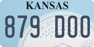 KS license plate 879DOO