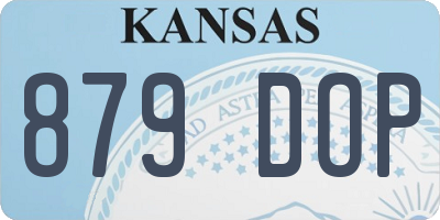 KS license plate 879DOP
