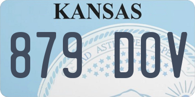 KS license plate 879DOV