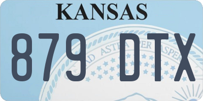 KS license plate 879DTX