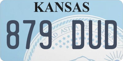 KS license plate 879DUD