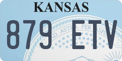 KS license plate 879ETV