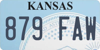 KS license plate 879FAW